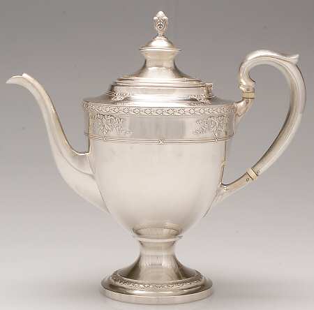 Marie Antoinette-Chased (Sterling, Hollowware) Teapot