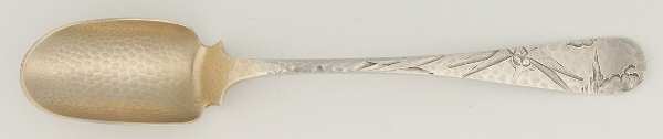 Pond (Sterling, Hammered) Solid Large Cheese Scoop