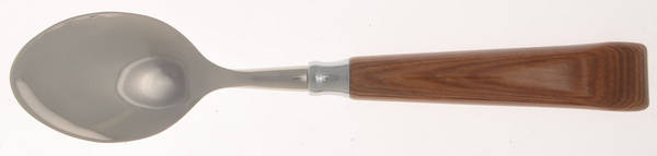 Orio-Wood (Stainless) Place/Oval Soup Spoon by Philippe Deshoulieres
