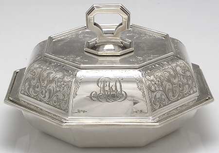 Fairfax-Engraved (Sterling, Hollowware) Sterling Double Vegetable