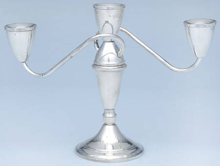 Sterling Candlesticks Weighted 3 Light Candelabra by Duchin Creations