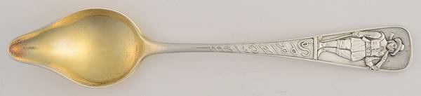 States & Cities Souvenir Spoons(Sterling) Massachusetts Fruit/Orange Spoon by Durgin
