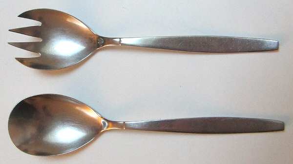 D2RD2R2 (STAINLESS) (2 Pc) Solid Salad Set