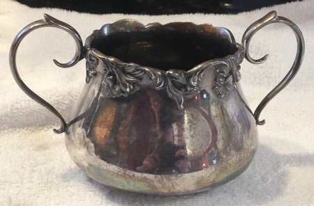 01609 (Silverplate, Hollowware) Silverplate Open Sugar Bowl