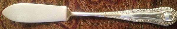 DYK2 (Silverplate) Hollow Handle Butter Spreader by Deykin & Sons