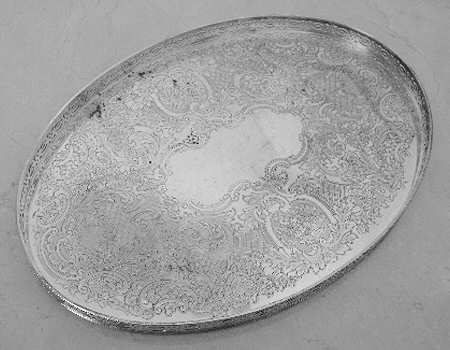 ELB19 (Silverplate, Hollowware) 13" Gallery Tray