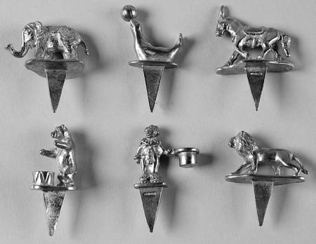 Pewter Hollowware (Set of 6) Birthday Candle Holder