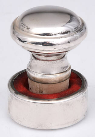 Sterling Hollowware Wine Stopper & Drip Stop Collar with Case