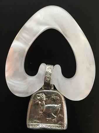 Sterling Hollowware Goosie Gander Teething Ring