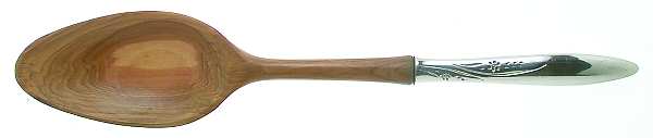 Helene (Sterling, 1955) Salad Serving Spoon with Wooden Bowl