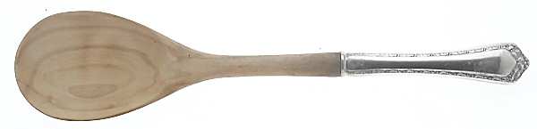 Rosemary (Sterling, 1944) Salad Serving Spoon with Wooden Bowl