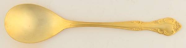 Golden Cascade (Gold Electroplate) Solid Salad Serving Spoon