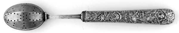 ELM1 (STERLING) Tea Strainer,Hollow Handle,SlvpBowl,Hinged by Ellmore