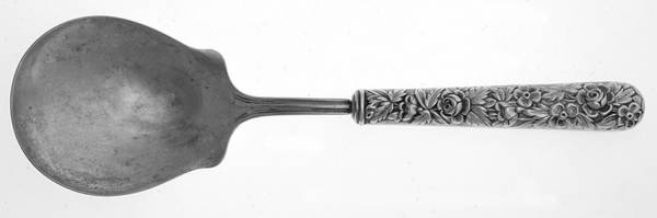 ELM1 (STERLING) Casserole Spoon with Smooth Silverplate Bowl by Ellmore