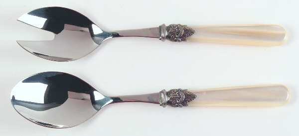 Napoleon-Pearl Ivory (Stainless) 2 Pc Salad Set with Stainless Bowl