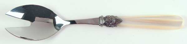 Napoleon-Pearl Ivory (Stainless) Salad Serving Fork with Stainless Prongs