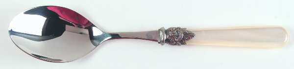 Napoleon-Pearl Ivory (Stainless) Salad Servng Spoon with Stainless Bowl