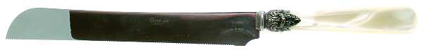 Napoleon-Pearl Ivory (Stainless) Cake Slicer with Stainless Blade