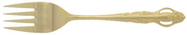 ESI13 (Gold Electroplate) Medium Solid Cold Meat Serving Fork