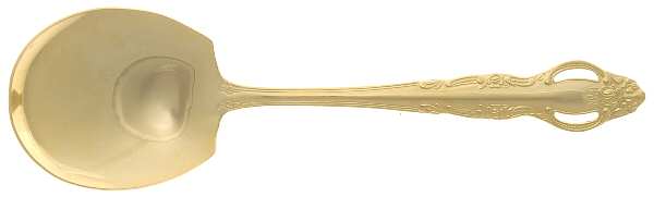 ESI13 (Gold Electroplate) Solid Smooth Casserole Spoon