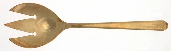 ENS4 (Gold Electroplate) Medium Solid Cold Meat Serving Fork