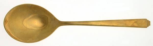 ENS4 (Gold Electroplate) Solid Smooth Casserole Spoon
