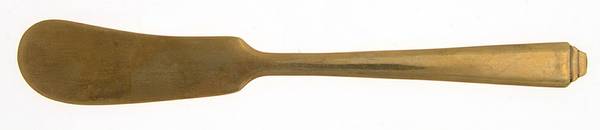 ENS4 (Gold Electroplate) Flat Handle Butter Spreader