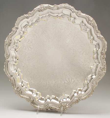ENV2 (Silverplate, Hollowware) 17" 4 Toed Round Tray