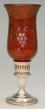 44 (Sterling, Hollowware) Hurricane Lamp and Globe