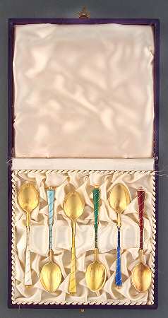 EGA1 (Sterling) (Set of 6) Demitasse Spoon with Case