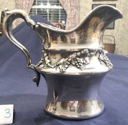 704 (Silverplate, Hollowware) Silverplate Water Pitcher by E & J Bass