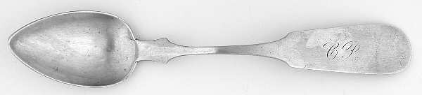 Coin Silver Flatware Dessert/Oval Soup Spoon by Edward Edmund Mead (Meade)
