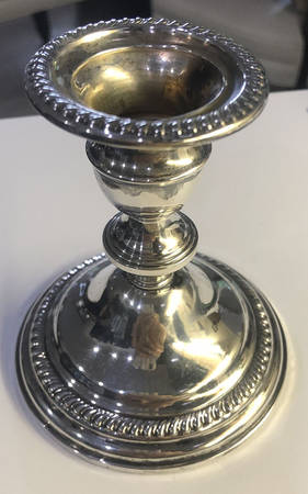 61 (Sterling, Hollowware) Weighted Console Candleholder
