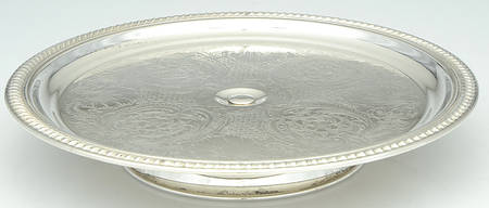 216 (Silverplate, Hollowware) 12" Footed Cake Plate by English Silver Mfg Co.
