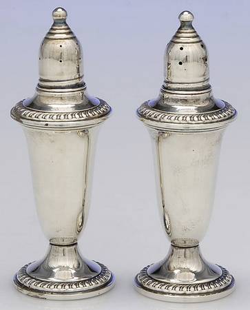 231 (Sterling, Hollowware) Weighted Salt and Pepper Set
