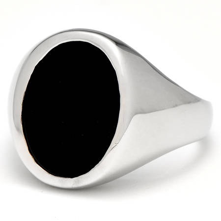 14KW High Polish Onyx Ring