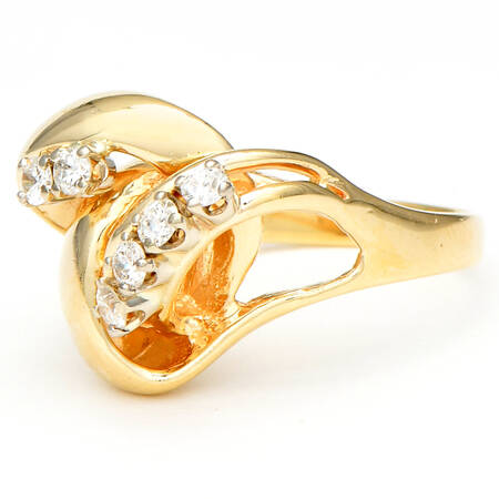 14KY Vintage Diamond(0.35) Spray Ring