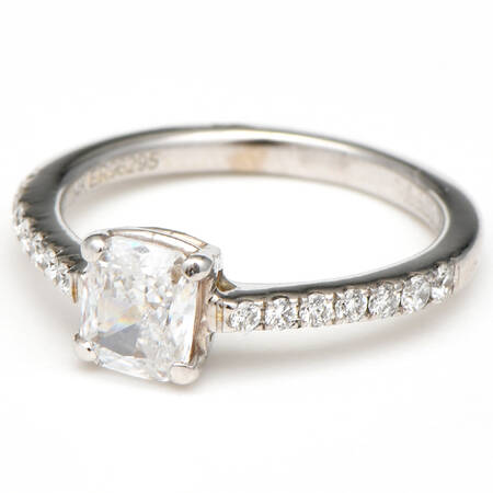 14KW Cushion Cut Diamond(.85) Engagement Ring