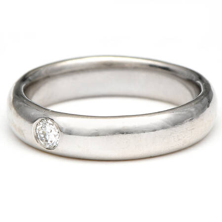 Platinum Diamond(0.10) 5mm Band Ring