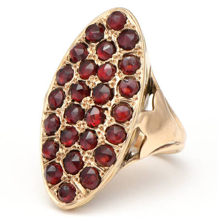 14KY Garnet(2.25) Cluster Ring