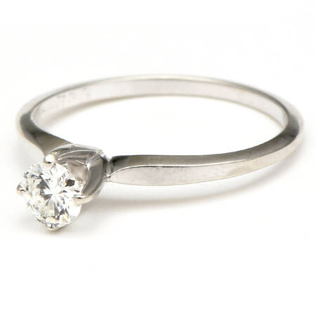 14KW Round Brilliant Cut Diamond(0.46) Solitaire Ring