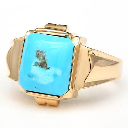 10KY Turquoise Bold Ring