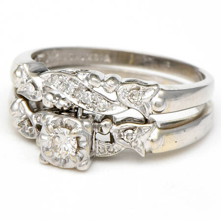 14KW Diamond Bridal Set Rings