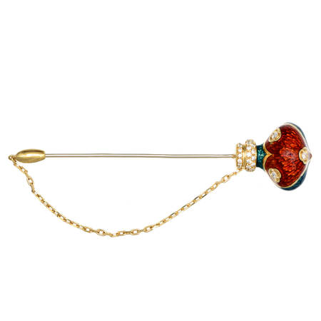 18KY Tinelli Diamond (.50) & Enamel Balloon Stick Pin