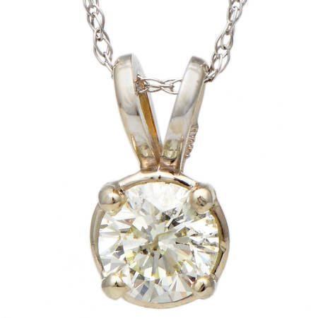 14KW Diamond(0.48) Solitaire Pendant