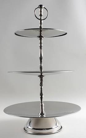 Giftware (Metal, Hollowware) 3 Tier Serving Tray