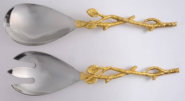 Giftware (Metal, Hollowware) (2 Pc) Solid Salad Set