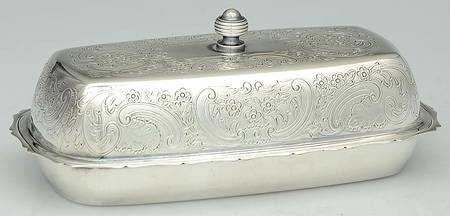 ELB19 (Silverplate, Hollowware) 1/4 Pound Covered Butter & Liner