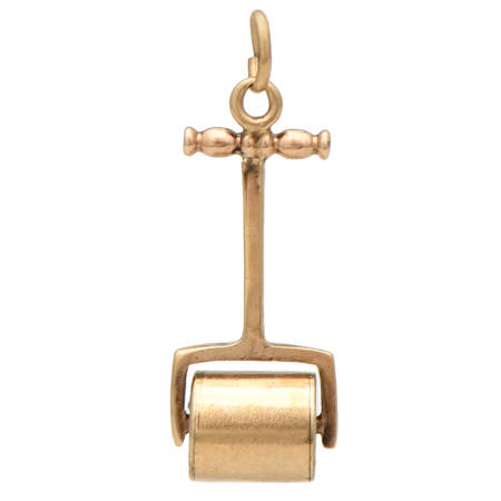 10KY Vintage Moveable Lawn Mower Charm