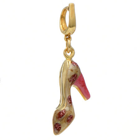 18KY High Heel Shoe Charm